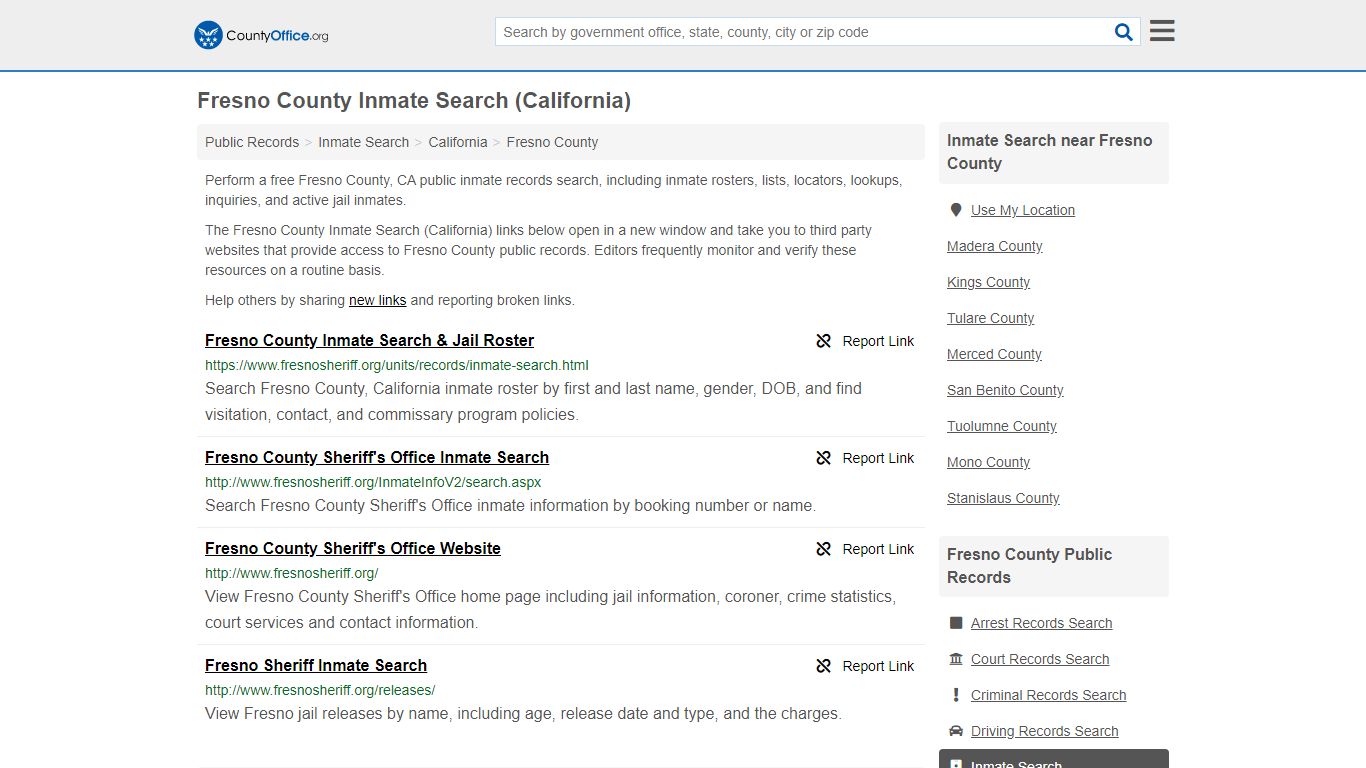 Inmate Search - Fresno County, CA (Inmate Rosters & Locators)